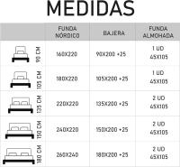 Artree | Juego ropa de cama. Incluye colcha de cama funda nordica, sábana bajera y funda de almohada. Fundas nórdicas de Microfibra de Poliéster Transpirable. Varias medidas: Funda nordica cama de 90, cama de 105, cama de 135, cama de 150 o cama de 180. - details 0