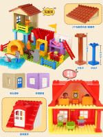 Bloques De Construcción Grandes Casa Arquitectónica Con Ventanas Muros Techo Accesorios De Escena Y Mobiliario Juguete Educativo Para Niños - details 7