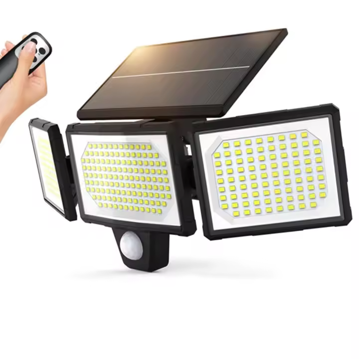 Lámpara De Pared Solar Exterior 304/172 LED Integrada Super Brillante Sensor De Movimiento Fuerte Energía IP65 Impermeable 3 Modos De Trabajo Para Jardín - 1