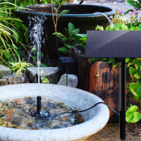 Mini Bomba De Agua Solar 5W 5V Kit De Placa Solar Para Fuente De Jardín Piscina Fuente Interior Pabellón Para Pájaros Baño Exterior - details 3