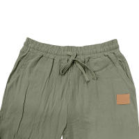 Pantalones rectos con cordones de algodón y lino para hombre, de estilo playero, finos y con cordón, para el tiempo libre, para las cuatro estaciones. - details 31