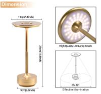 Lámpara De Escritorio LED Recargable USB Luz Sin Dimmer Estilo Moderno Material Aluminio Para Lectura Y Decoración De Habitación - details 10