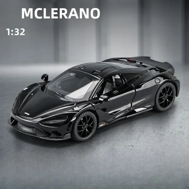 McLaren 765LT Modelo De Coche Deportivo a Escala 1:32 Con Sonido Y Luz Vehículo Dieciséisto Para Niños Juguete Colectivo Miniatura Para Niños - 1