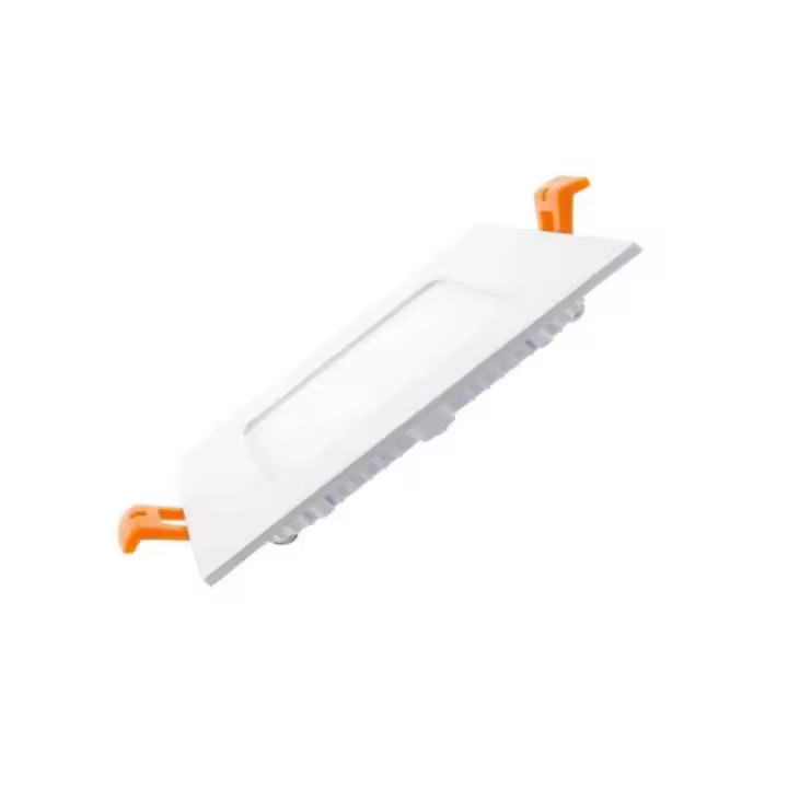 FACTORLED DOWNLIGHT LED EMPOTRABLE CUADRADO 8W OSRAM, PLACA SLIM, PANEL EXTRAPLANO TECHO MARCO BLANCO, GRAN LUMINOSIDAD, LUZ BLANCA 3000K-4000K-5700K - 1