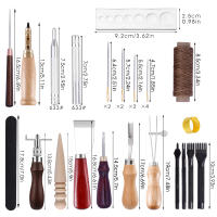 Kit De Trabajo Con Cuero Herramientas De Arte De Cuero Con Agujas De Costura Groover Awl Botones Metálicos Para La Fabricación De Cuero - details 2
