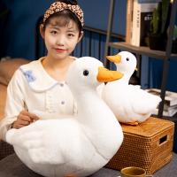 Peluche Realista De Pato Kawaii Almohada Divertida Para Niños Y Mascotas Regalo De Cumpleaños Simulado De Animal De Peluche Blanco - details 13