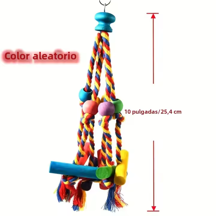 Juguete De Madera Para Aves Accesorios Aleatorios Colores Juguete De Masticar Resistente a La Caja Para Papagayos Pequeños Y Grandes Juguete De Entrenamiento - 1