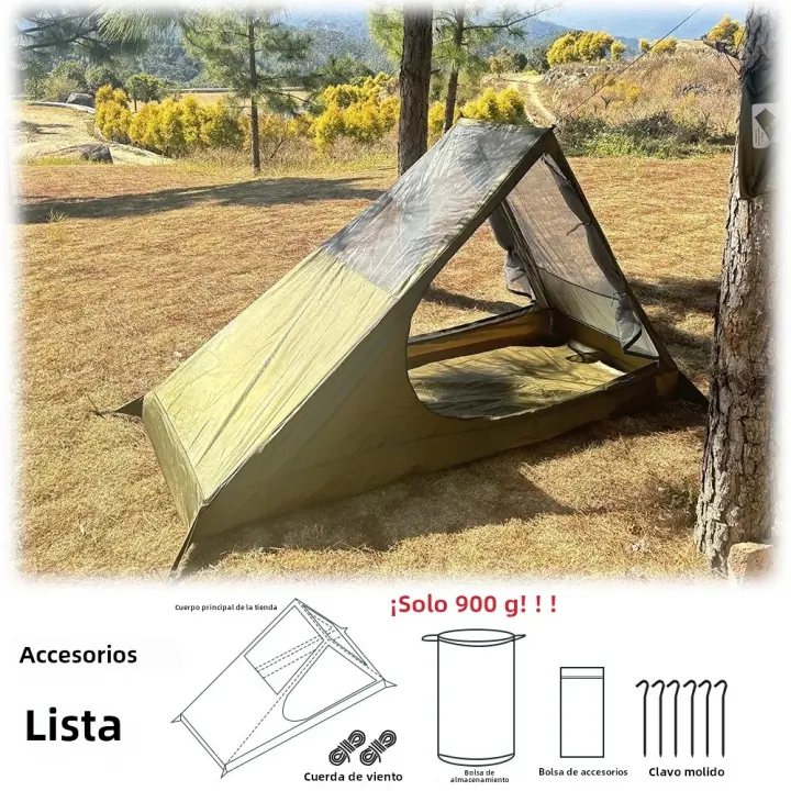 Carpa Lohascamping Para Exteriores Transpirable Y Mosquitera Ligera De 900g Con Malla Para Senderismo En Primavera Y Verano - 1