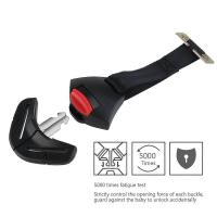 Hebilla de seguridad para asiento de coche, hebilla de bloqueo Fija with clip para cinturón de seguridad, arnés para Bebés, Niños (Negro) - details 3