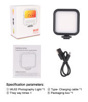 Luz De Video LED Portátil Recargable Para Fotografía DSLR Camcorder Gopro Vlog 3 Colores 3000K-7000K Mini Luz De Ambiente Para Cámara - details 12
