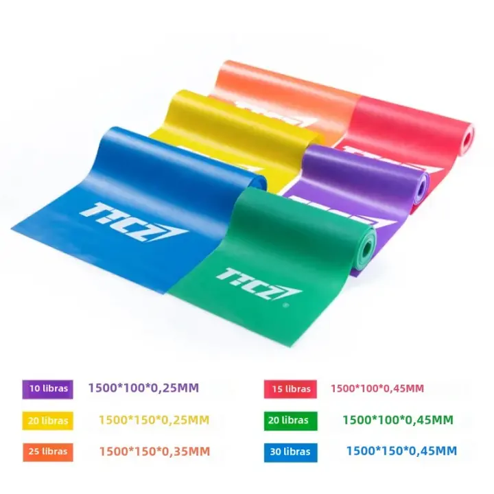 Banda De Resistencia Elástica De Goma Para Ejercicio De Fitness Y Yoga 150Cm Equipamiento De Gimnasio Portátil Para Entrenamiento De Piernas Cintura Y Brazos Unisex - 1