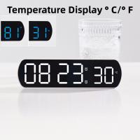 Reloj De Mesa Con Control Por Voz Y Alarma Dual Temporizador Digital LED En Modo Nocturno 12/24H Reloj De Pared Para El Hogar - details 6