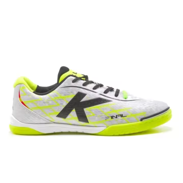 Kelme 55031 Zapatillas fútbol sala final indoor para hombre en plateado de piel sintética - 1