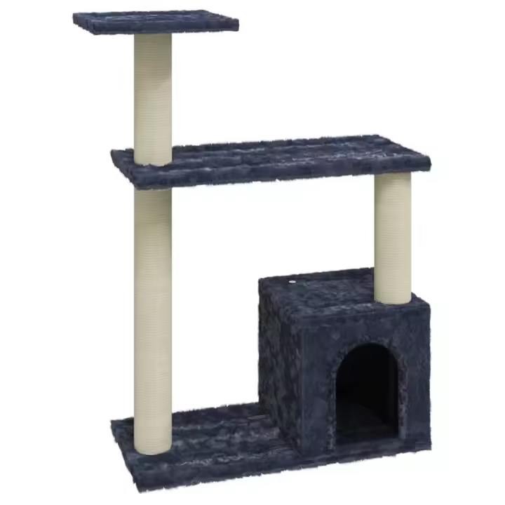 Rascador para gatos con postes Isal gris oscuro 70 cm - 1