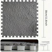 15pcs Azafatas Interlocking De Terciopelo Grueso Para Dormitorio Y Sala De Estar Lavables Aislantes De Sonido Cálidos Para Todas Las Estaciones - details 4