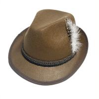 Sombrero De Fiesta Oktoberfest Para Hombres Y Mujeres Sombrero De Cerveza Alemana Con Plumas Para Carnaval Y Fiestas Photo Props Unisex Material De Algodón - details 7