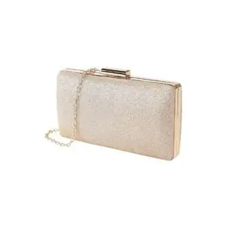 Bolso De Noche Pequeño Con Diseño De Caniche Y Cristales - Color Dorado/plateado, Ideal Para Bodas, Fiestas O Cócteles
