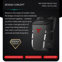 MOTOCENTRIC Nueva Mochila Para Motocicleta 2024 Impermeable Deporte Al Aire Libre Bicicleta De Montaña Viaje Negocios Portátil Con Gran Capacidad De Almacenamiento - details 1