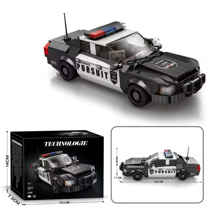 Bloques De Construcción De Coche De Policía 404PCS Vehículo Especial De La Ciudad Bloques Tecnológicos Para Niños Juguete Educativo De Armar Regalos Para Fiestas Y Navidad - 1