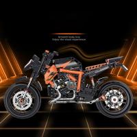 Nueva 1:8 Clásica Moto De Bloques De Construcción Modelo Juguete De Cidade Racer Para Niños Niñas Y Adultos MOC Sets De Alta Técnica - details 9