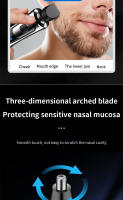 Afeitadora Eléctrica Recargable Para Hombres Cuchillo De Afeitar Portátil Flotante Tres Puntas Lavable Con Agua - details 6