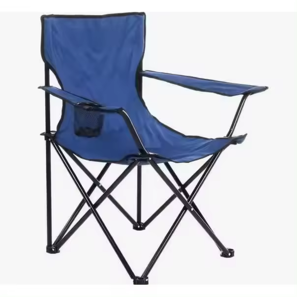 Silla de Camping de Acero con Funda incluida, 50x50x80cm, Silla de Acampada Ajustable, Ideal para Camping o Pesca, Estructura de Maple Resistant y Asiento de Lona Impermeable - 1