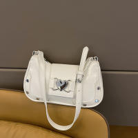 Bolso De Hombro Para Mujer En Cuero PU Estilo Y2K De Gran Capacidad Con Correa Ajustable Bolso De Viaje Color Sólido Día a Día - details 4