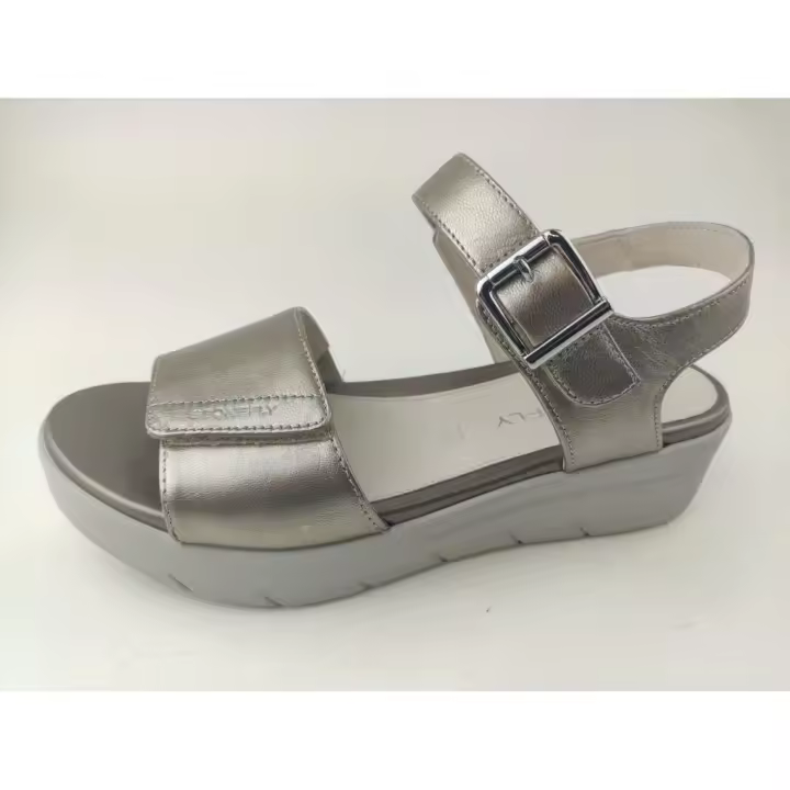 Sandalia Stonefly mujer cuero metal - 1