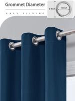 Cortinas De Blackout 100% Con Tope De Grommets Para Decoración De Hogar Sala De Estar Dormitorio Cocina Aislamiento De Luz Modernas - details 4