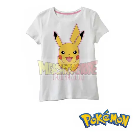 Camiseta niña Pokemon - Pikachu blanca 9 años 134cm - 10 años 140cm Raíz MERCHAN-STORE Camisetas Pokemon - 1