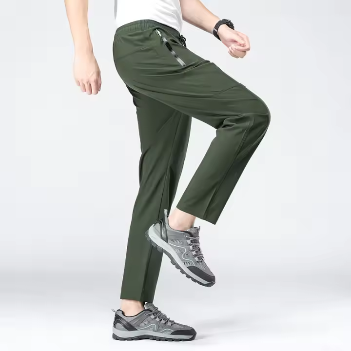 Pantalones Deportivos De Verano Para Hombres Y Mujeres Pantalones De Senderismo Al Aire Libre Secado Rápido Pantalones De Gimnasio Y Fitness Pantalones De Correr Talla M Media Estilo Recto Color Negro Verde Gris Oscuro - 1