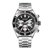 Reloj De Pulsera Deportivo Para Hombre MEGIR Lujo Negocios Caso Grande Luminoso Cronógrafo Resistente Al Agua Con Fecha - details 15