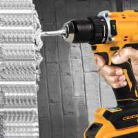 Taladro Atornillador Inalámbrico 2 Velocidades, Motor Sin Escobillas, Batería Li-Ion Recargable 20V, Par Máximo 50Nm, Luz LED - Ideal para Bricolaje​ - details 0