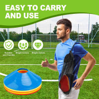 Conos de entrenamiento con bolsa de transporte y soporte, conos de fútbol para niños, ejercicios de fútbol y baloncesto - details 6