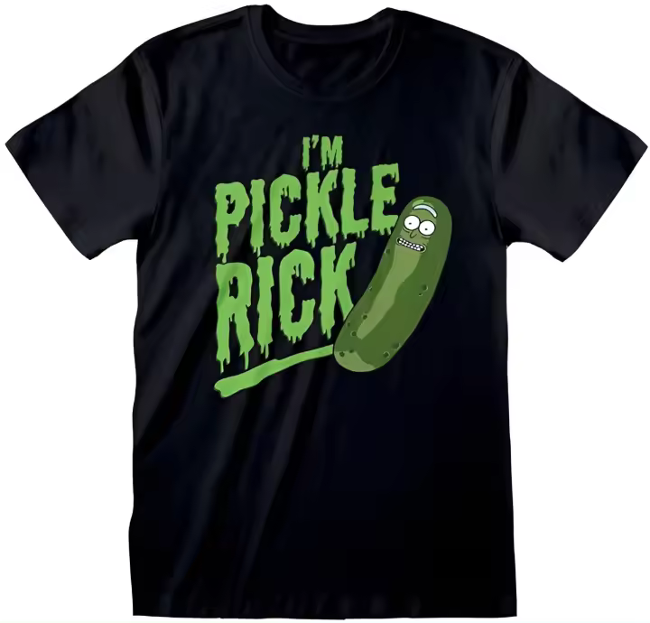Camiseta Hombre Rick y Morty Pickle Rick Negro - 1