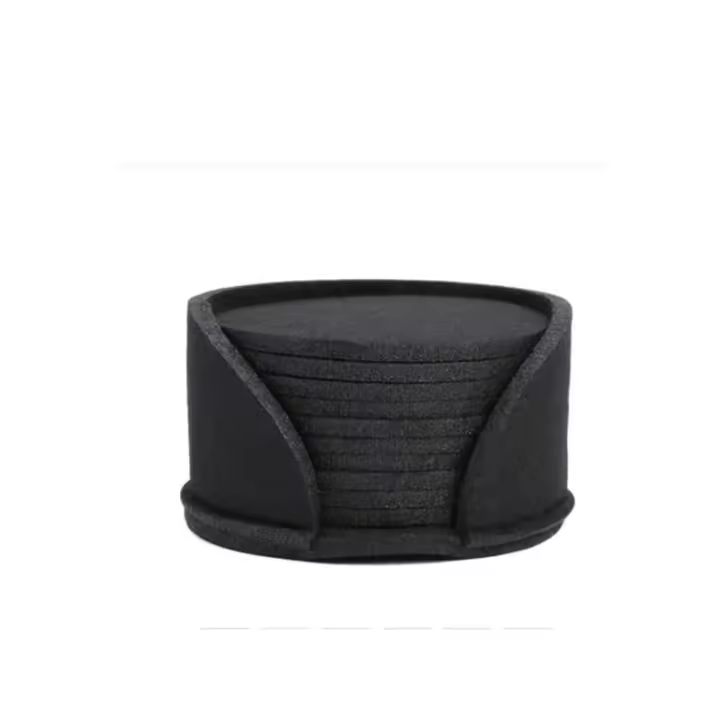 11pcs Coasters Redondos De Terciopelo Para Mesa De Comedor Protector Antigolpes Resistente Al Calor Para Taza De Café Y Té Tapete Para Vaso De Cocina Accesorios - 1