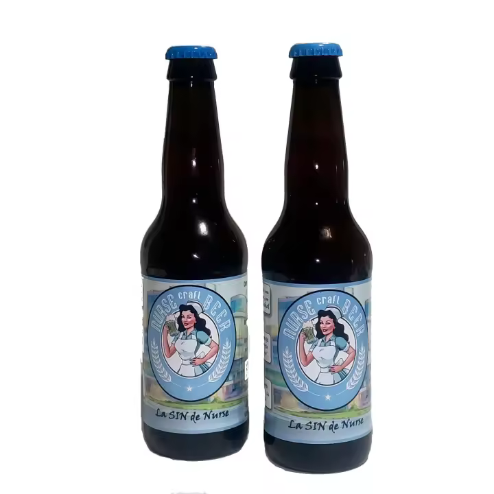 Cerveza Nurse "La SIN" cerveza sin alcohol con sabores cítricos y herbáceos (6 botellas) - 1