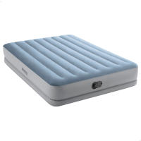 Colchón hinchable Dura Beam Comfort Queen INTEX doble 152x203x36cm, Con bomba eléctrica USB integrada, inflado automático, Peso máx. 272kg, Material flocado más PVC laminado - details 0