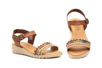 AE-227 Cuero  Hecho en España Sandalias Mujer Piel Cuero Trenzado Numeración: 35-41 Marca: Alto Estilo Color: Cuero sandalia muy comoda y elegante ideal para el verano - details 0