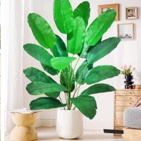Planta Artificial De Palma Tropical Grande Hojas De Plátano Falso 24 Hojas Toque Real Strelitzia Reginae Para Jardín Interior 65-120 Cm - details 20