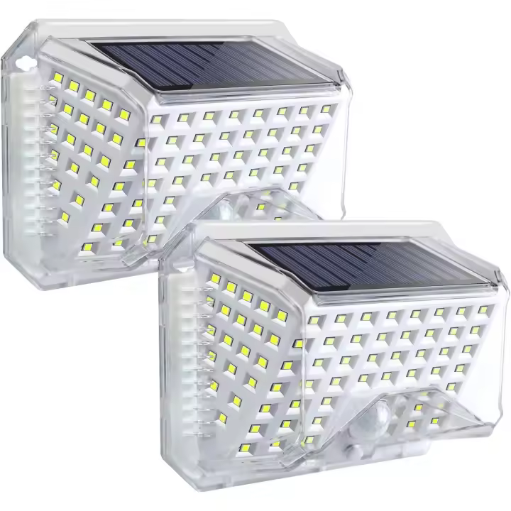 Solar Lamp Outdoor 270° Angle Lighting LED Motion Sensor Lighting Waterproof Solar Garden Light for Porch Balcony 2pack - 1