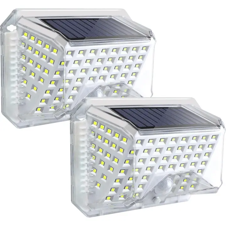 Solar Lamp Outdoor 270° Angle Lighting LED Motion Sensor Lighting Waterproof Solar Garden Light for Porch Balcony 2pack - 1