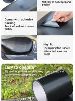 Parche De Cuero Artificial Resistente Al Agua Para Reparación De Scooters Motos Sillas Y Sofás DIY Negro Autoadhesivo - details 4