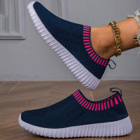 Zapatillas De Mujer Transpirables De Tejido Ligero Y Malla Para Exterior Con Cordones Casual Zapatos De Piso Bajo Estilo Étnico - details 2