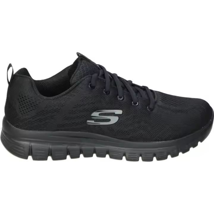 SKECHERS | Zapatillas Skechers Graceful-Get Connected para Mujer – Deportivas en Color Negro – Sneakers con Cordones – Memory Foam – Alta Calidad y Comodidad – Modelo 12615W-BBK - 1