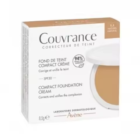 CREMA DE ROSTRO COMPACTA COLOR NATURAL SPF 30 ACABADO MATE AVENE COUVRANCE - 1