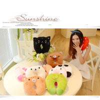 Almohada De Viaje Suave En Forma De U Para Niños Y Adultos Protección Del Cuello Dulce De Muñeco De Peluche Suave Para Oficina Y Descanso - details 2