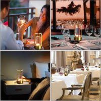 Lámpara De Mesa Inalámbrica Recargable Con Sensor Táctil Luz Nocturna LED Para Lectura Decoración De Habitaciones Restaurantes Hoteles Bares - details 7