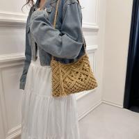 Bolso De Hombro Boho Chic Hecho a Mano Para Mujer Algodón Tejido Con Cierre De Cremallera Y Detalles De Borla Bolso De Playa Para Viajes Y Salidas Casuales - details 2