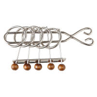 Juego De Resolución De Problemas IQ Metal Wire Puzzle Con Cinco Anillos Juguete Educativo Para Niños Y Adultos Desbloqueo Luban - details 1